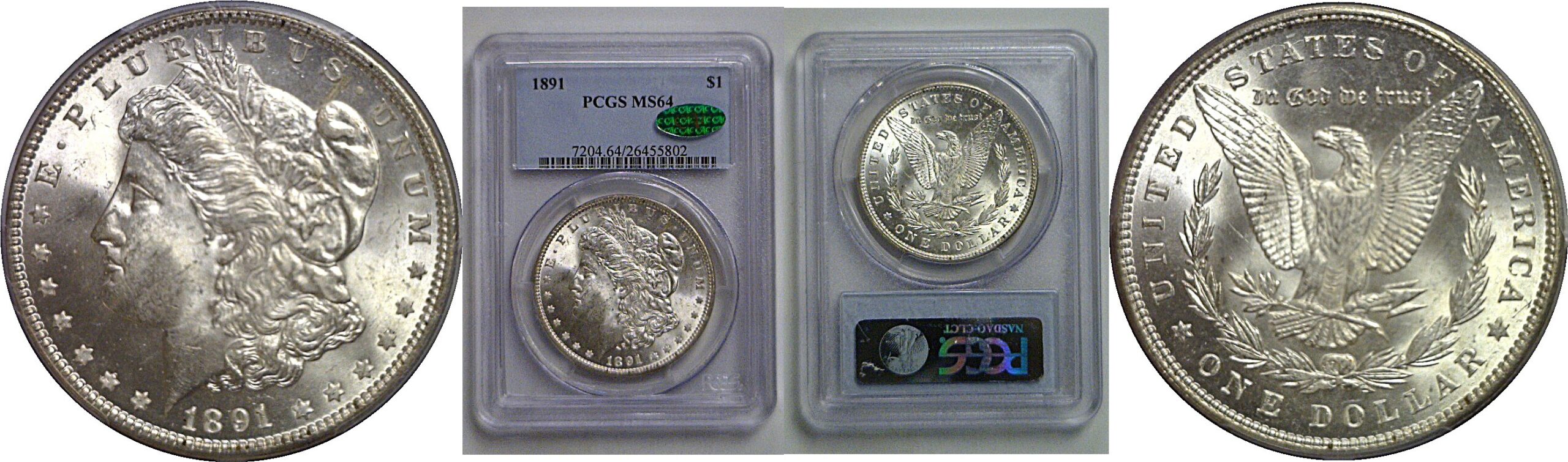 1891 Morgan Dollar   PCGS MS-64  CAC