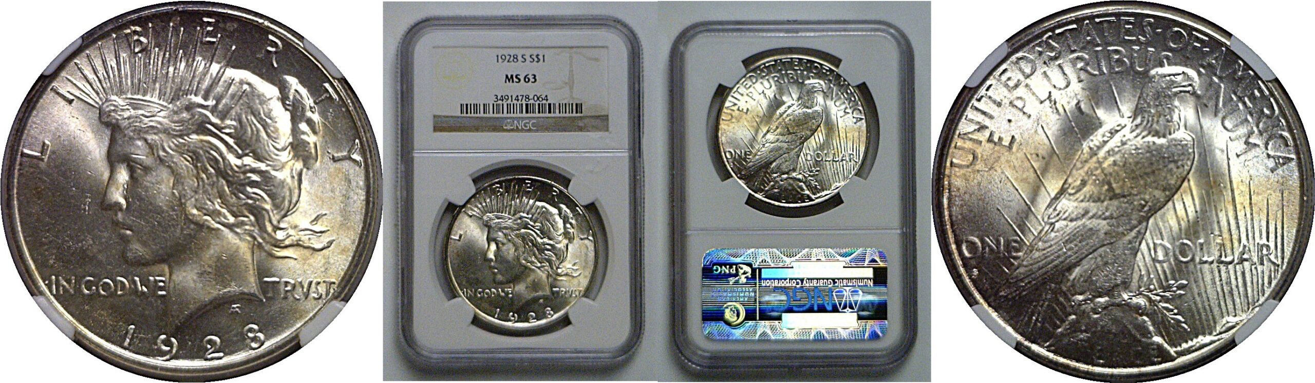 1928-S Peace Dollar   NGC MS-63
