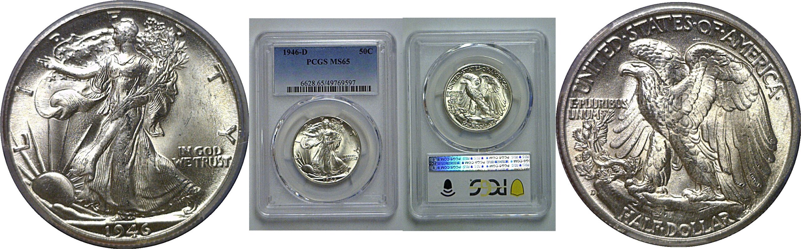 1946-D Walking Liberty Half Dollar   PCGS MS-65