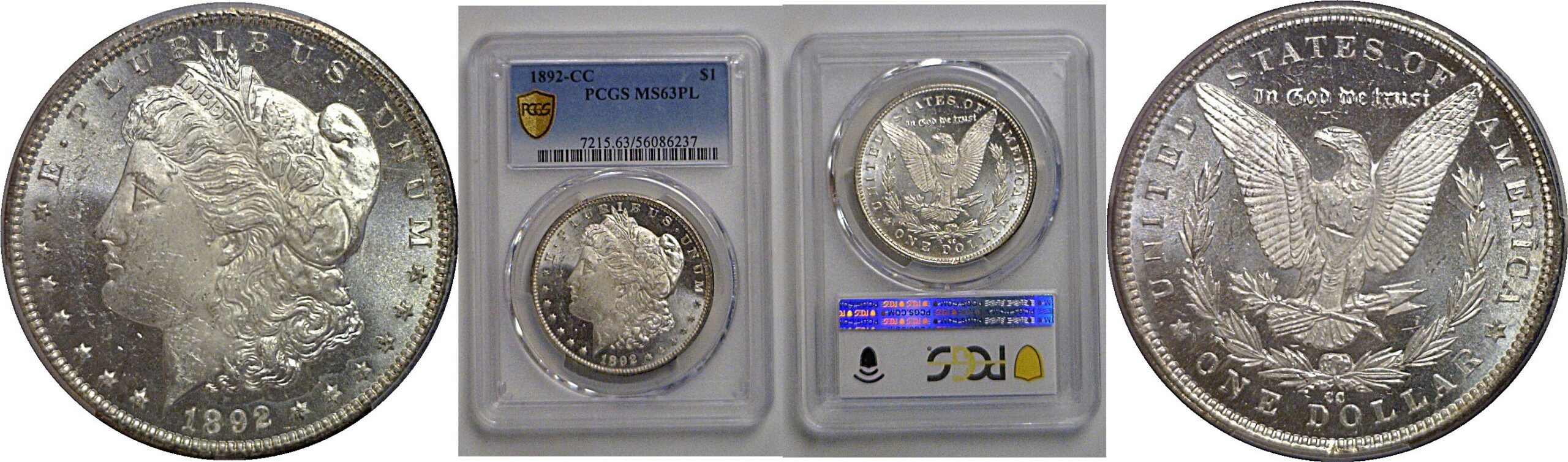 1892-CC Morgan Dollar   PCGS MS-63 PL