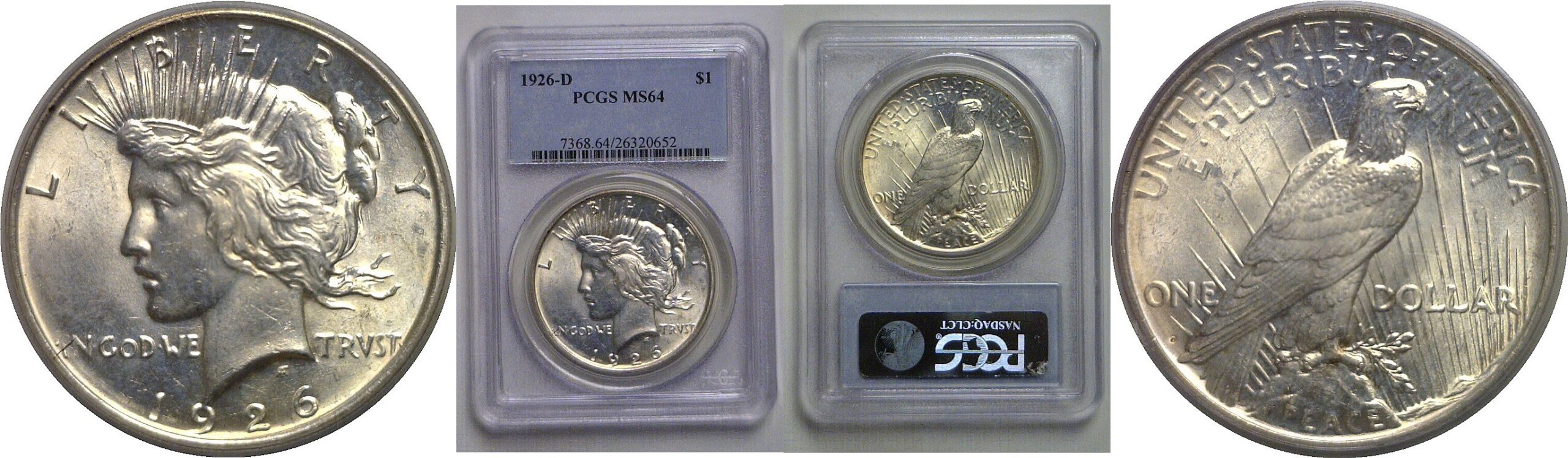 1926-D Peace Dollar   PCGS MS-64