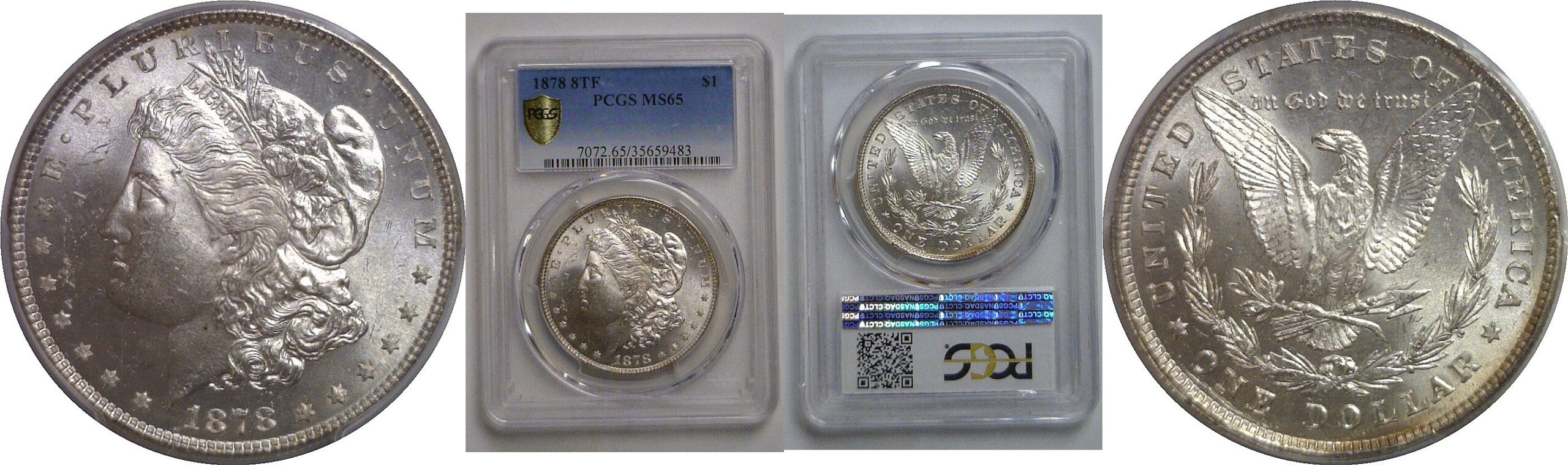 1878-8 TF  Morgan Dollar   PCGS MS-65