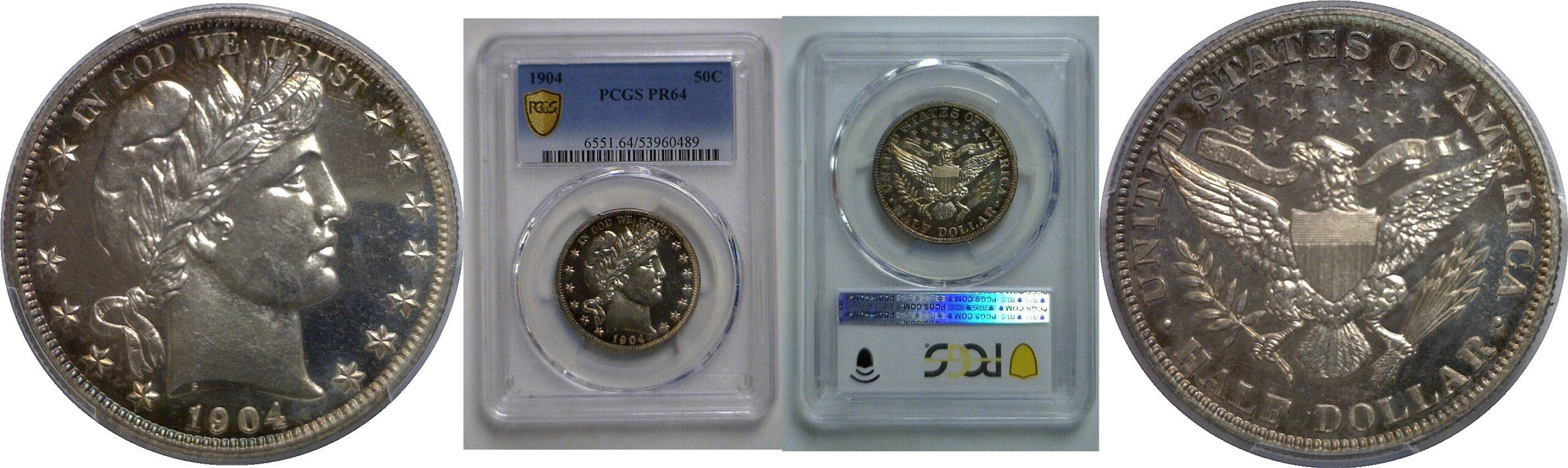 1904 Barber Half Dollar   PCGS PR-64
