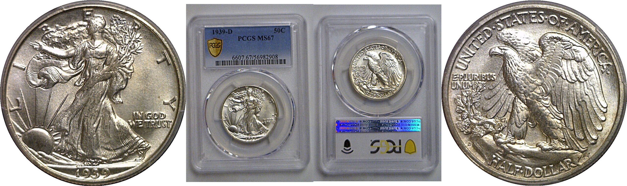1939-D Walking Liberty Half Dollar   PCGS MS-67