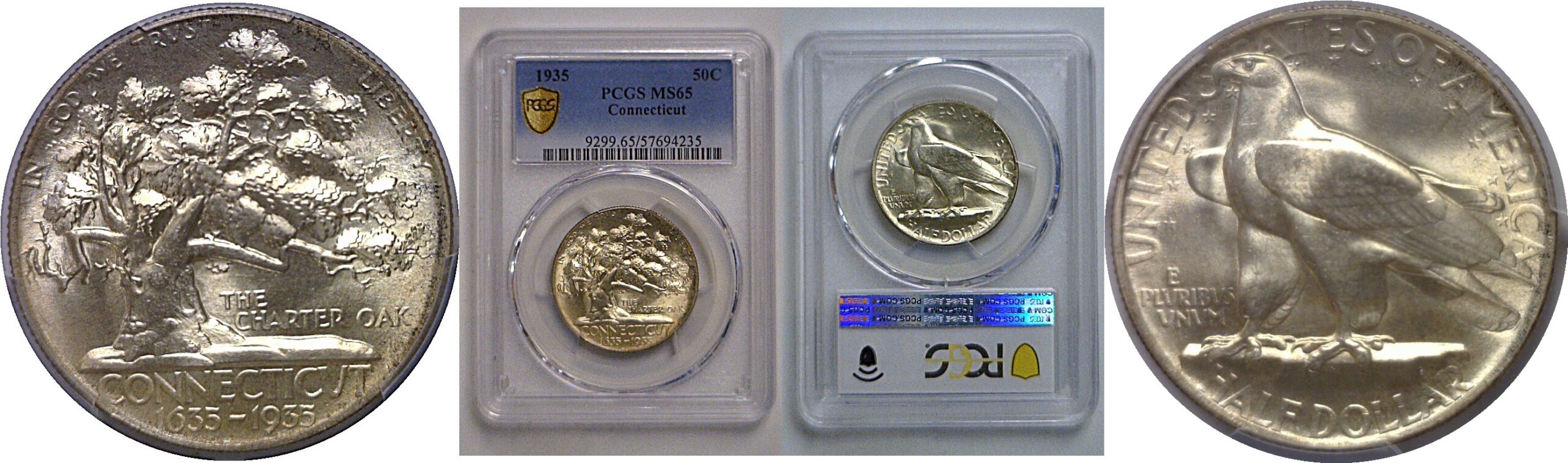 1935 Connecticut Commemorative Half Dollar   PCGS MS-65