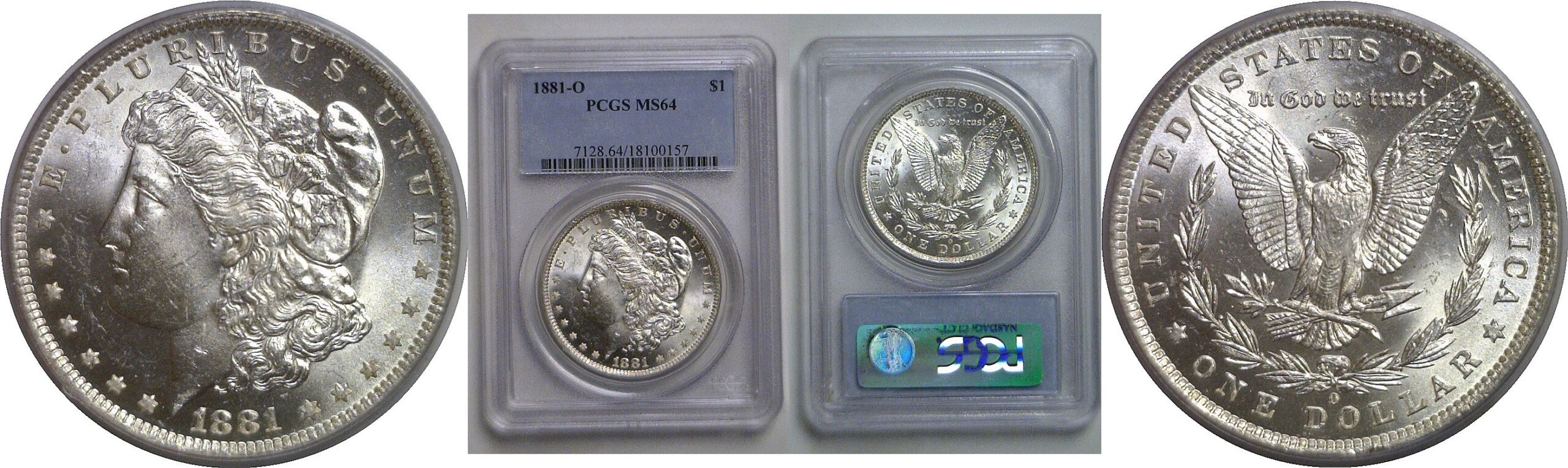 1881-O Morgan Dollar   PCGS MS-64