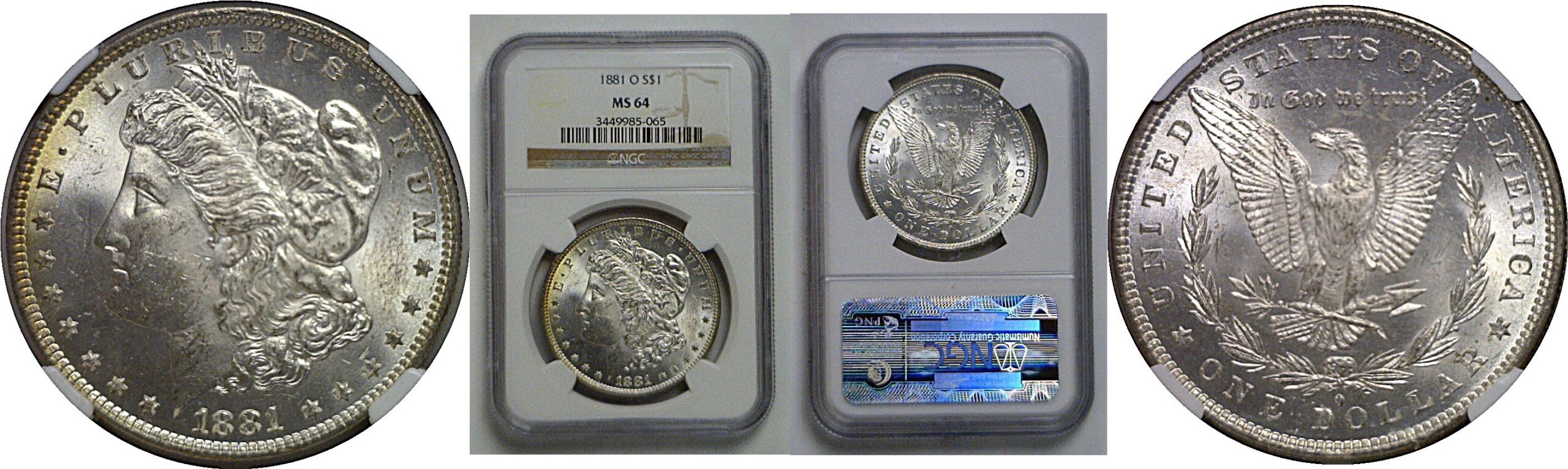 1881-O Morgan Dollar   NGC MS-64