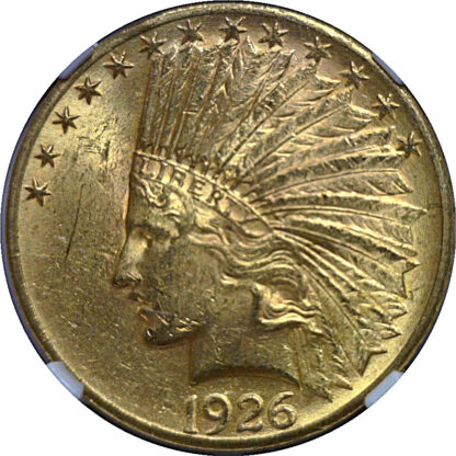 1926 $10 Indian   NGC MS-62 - Image 2