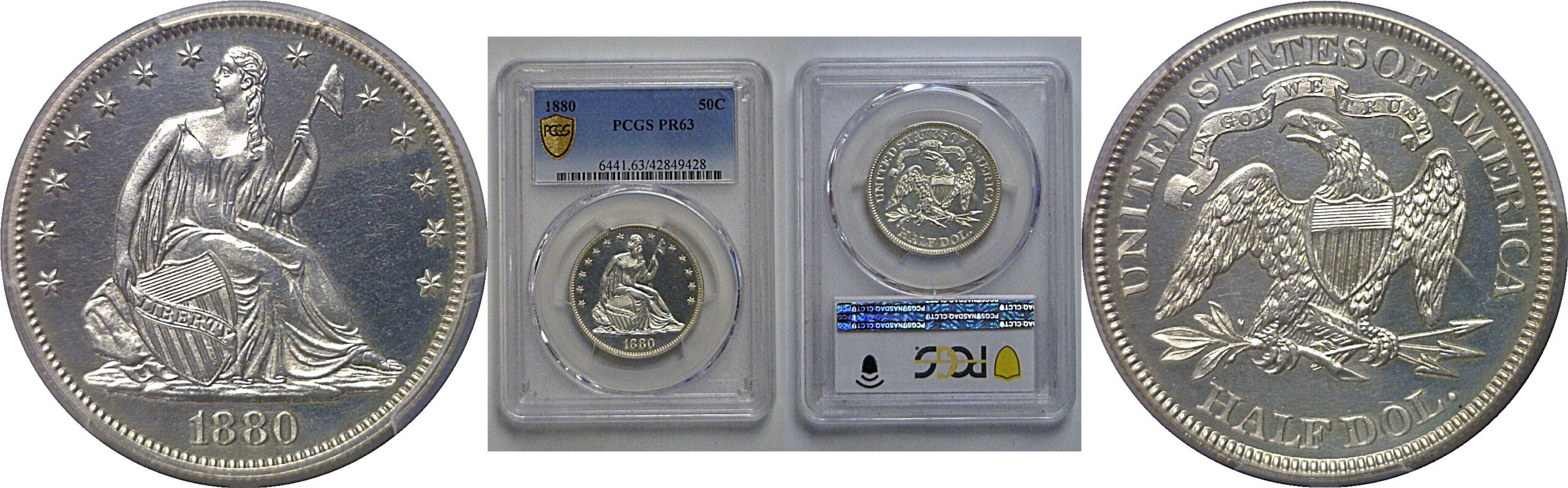 1880 Seated Liberty Half Dollar   PCGS PR-63