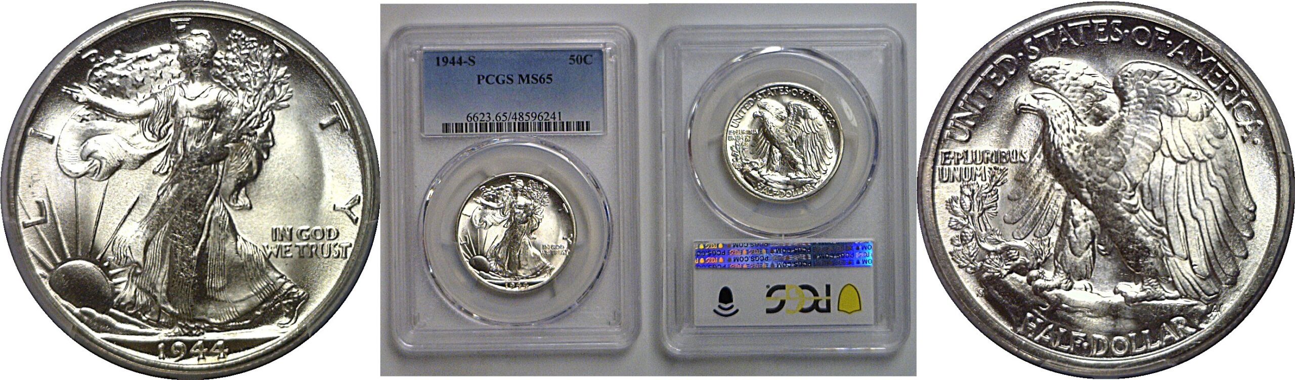 1944-S Walking Liberty Half Dollar   PCGS MS-65