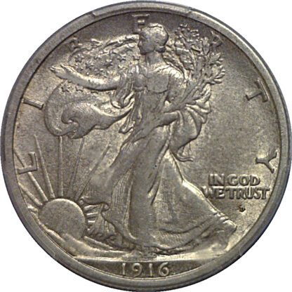 1916-D Walking Liberty Half Dollar   PCGS AU-50 - Image 2