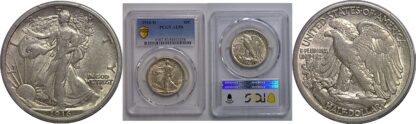 1916-D Walking Liberty Half Dollar   PCGS AU-50