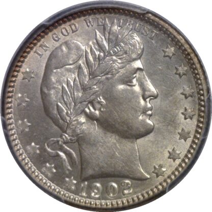 1902-O Barber Quarter    PCGS AU-58 - Image 2