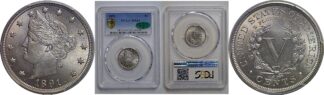 1891 Liberty Nickel   PCGS MS-64  CAC