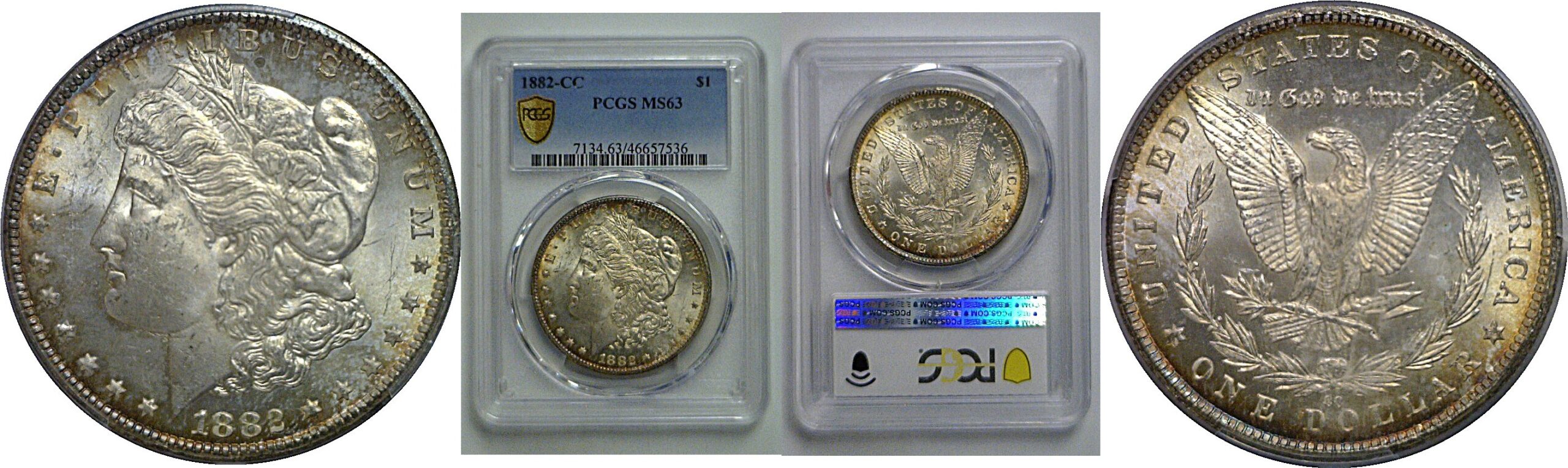 1882-CC Morgan Dollar   PCGS MS-63
