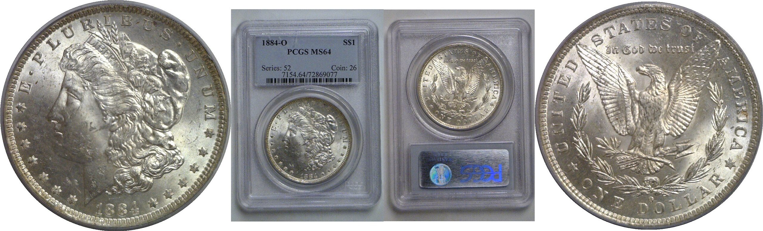 1884-O Morgan Dollar   PCGS MS-64