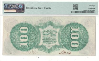 1863 $100 Confederate Note T-56 PMG AU-58 EPQ - Image 3