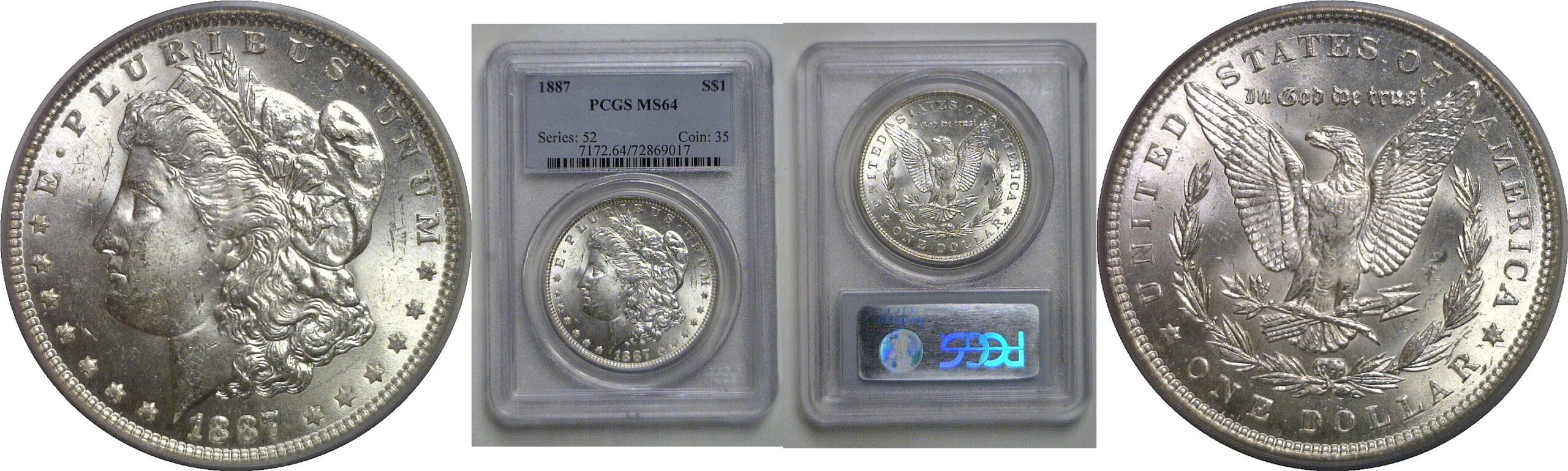 1887 Morgan Dollar   PCGS MS-64