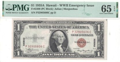 1935-A $1 Hawaii Fr-2300 PMG Gem CU-65 EPQ - Image 2