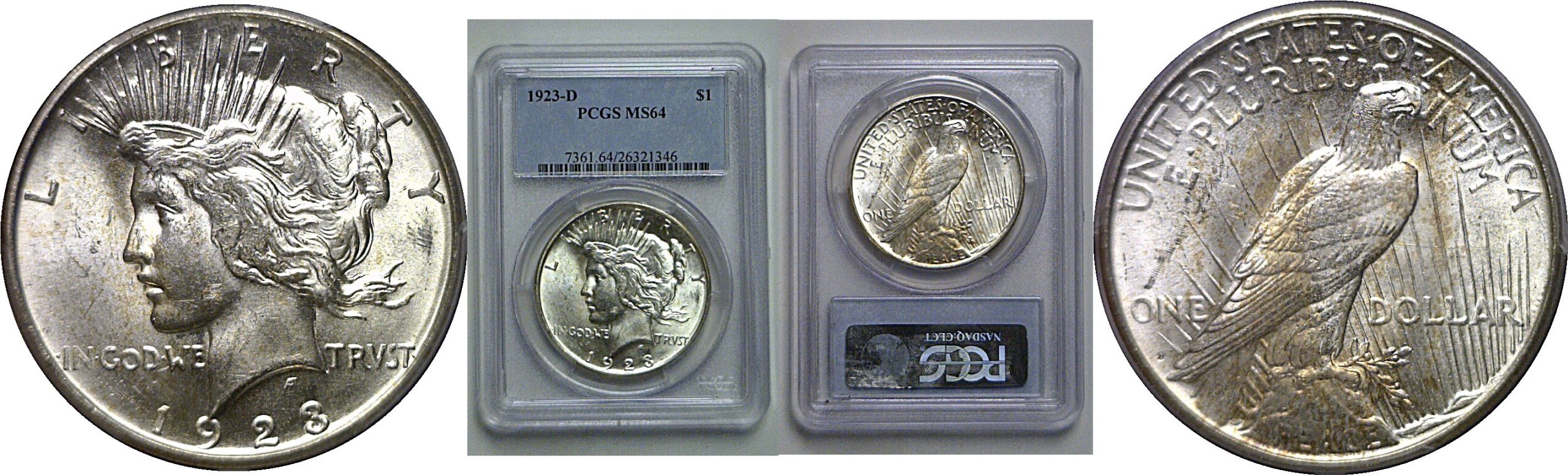 1923-D Peace Dollar   PCGS MS-64
