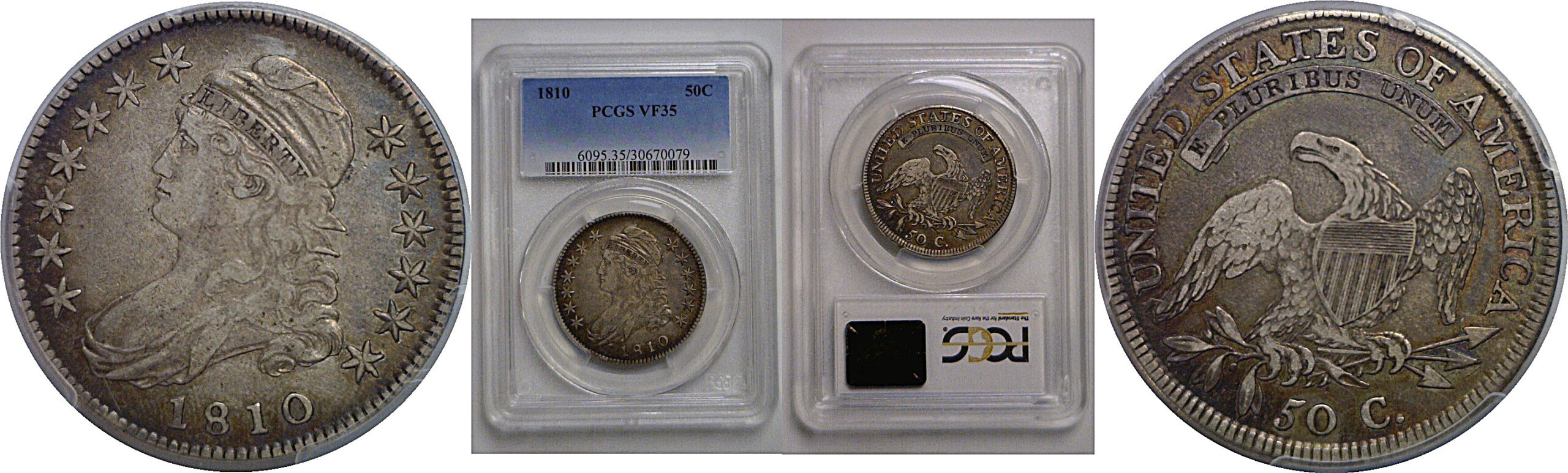 1810 Bust Half Dollar    PCGS VF-35