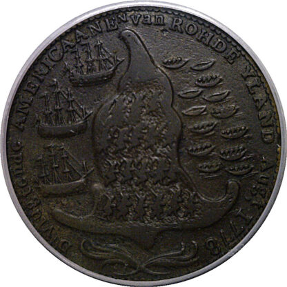 1778-1779  Rhode Island Ship Token, Wreath Below   PCGS AU-50 - Image 3