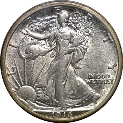 1916-D Walking Liberty Half Dollar   PCGS AU-53  CAC - Image 2