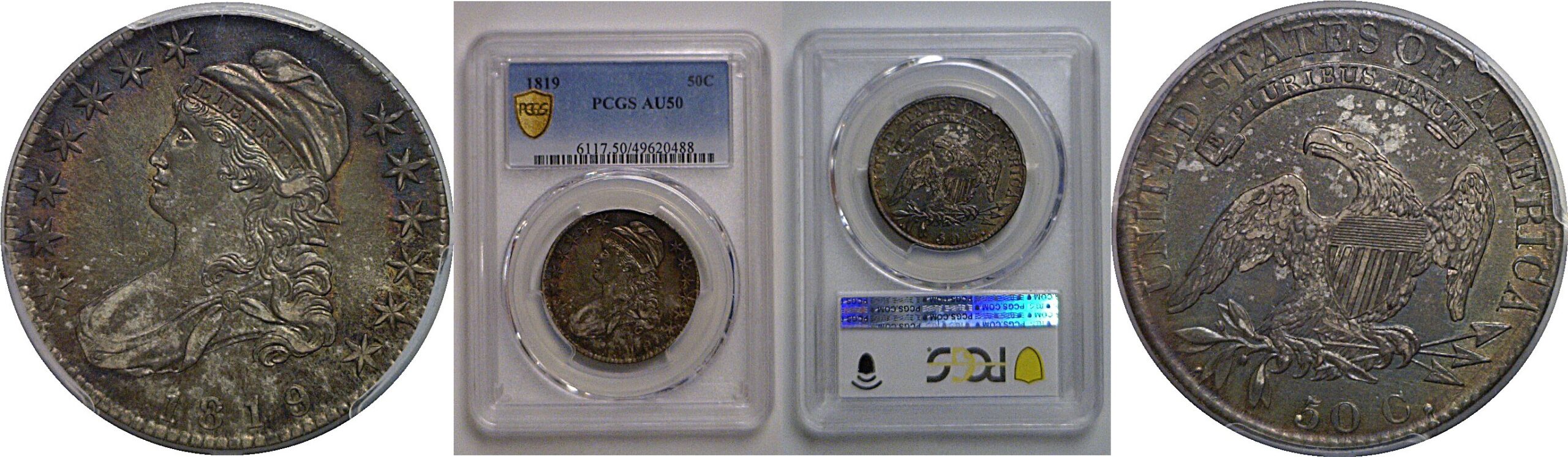 1819 Bust Half Dollar   PCGS AU-50