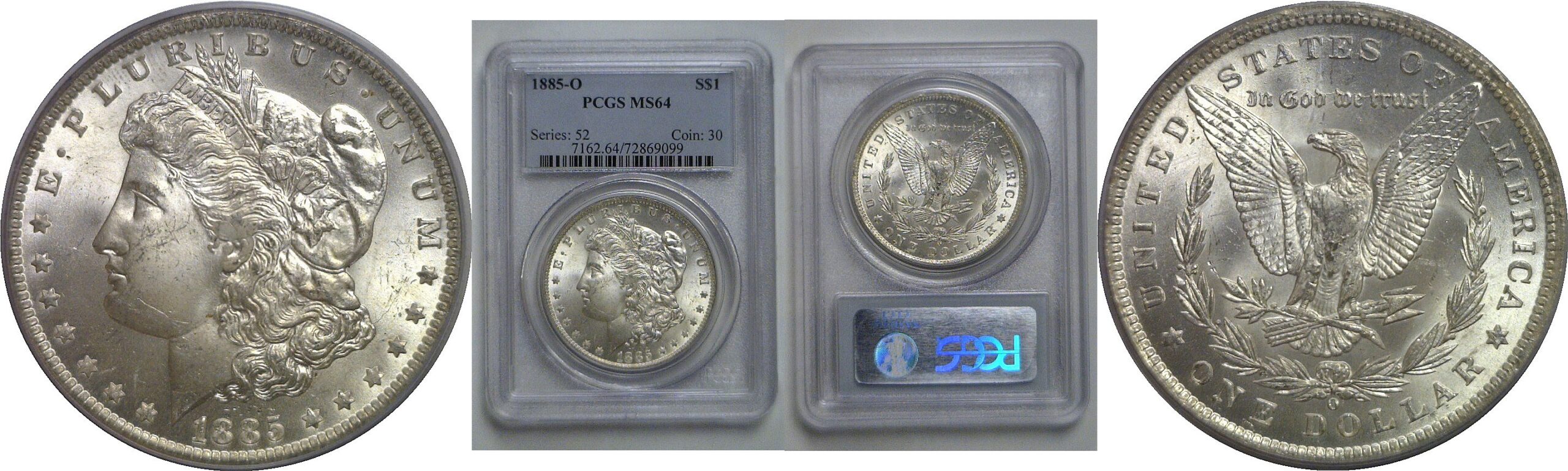 1885-O Morgan Dollar   PCGS MS-64