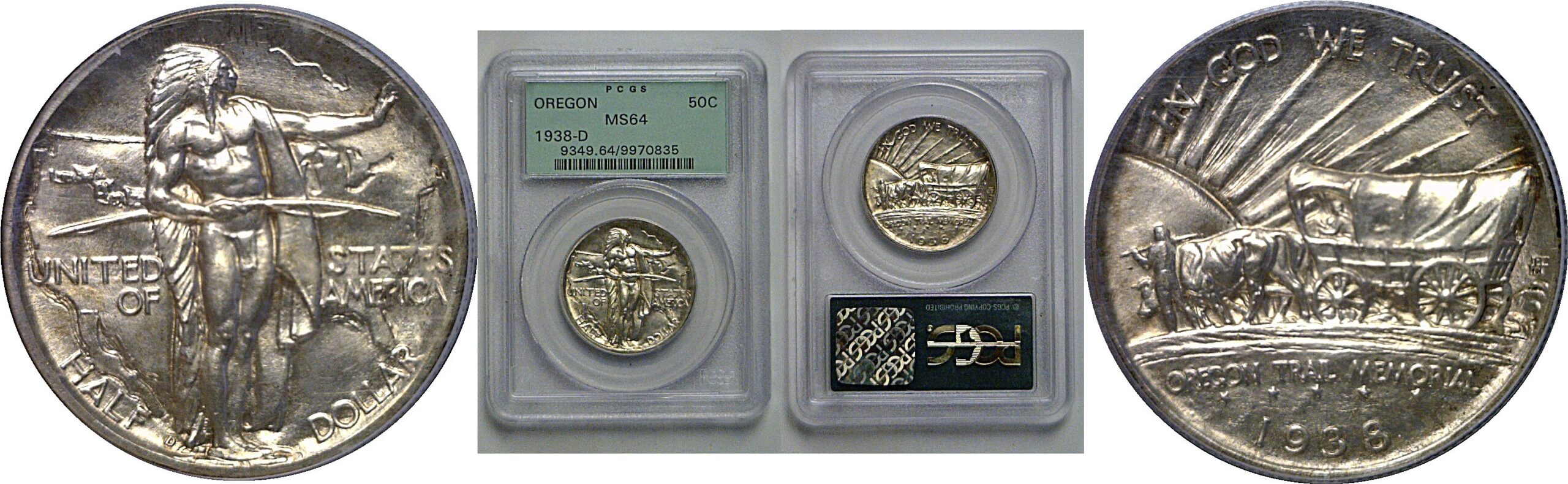 1938-D Oregon Trail   PCGS MS-64
