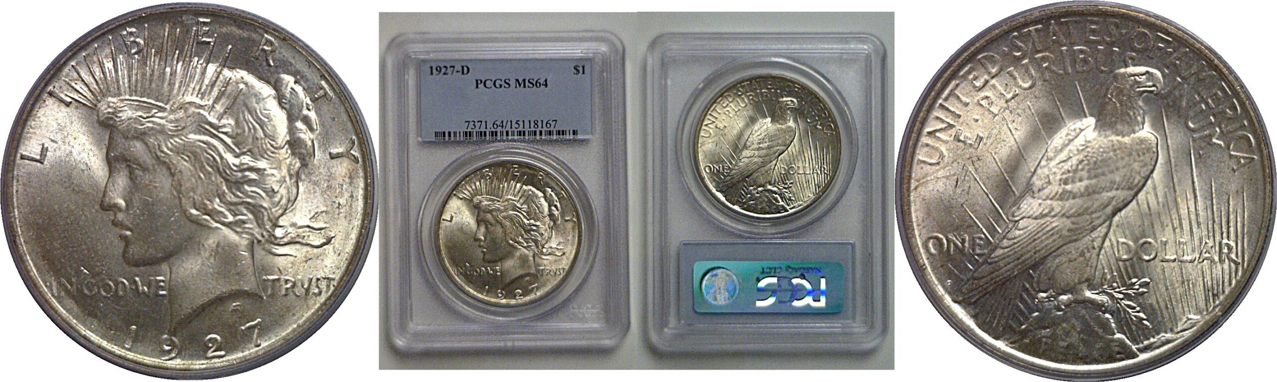 1927-D Peace Dollar   PCGS MS-64