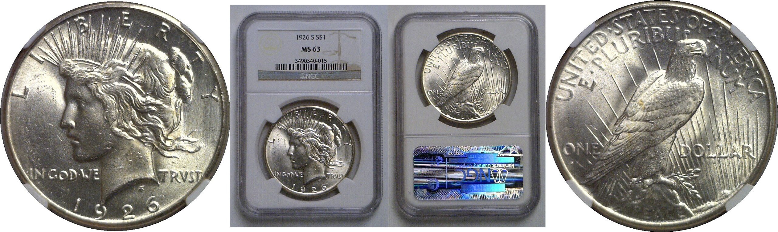 1926-S Peace Dollar   NGC MS-63