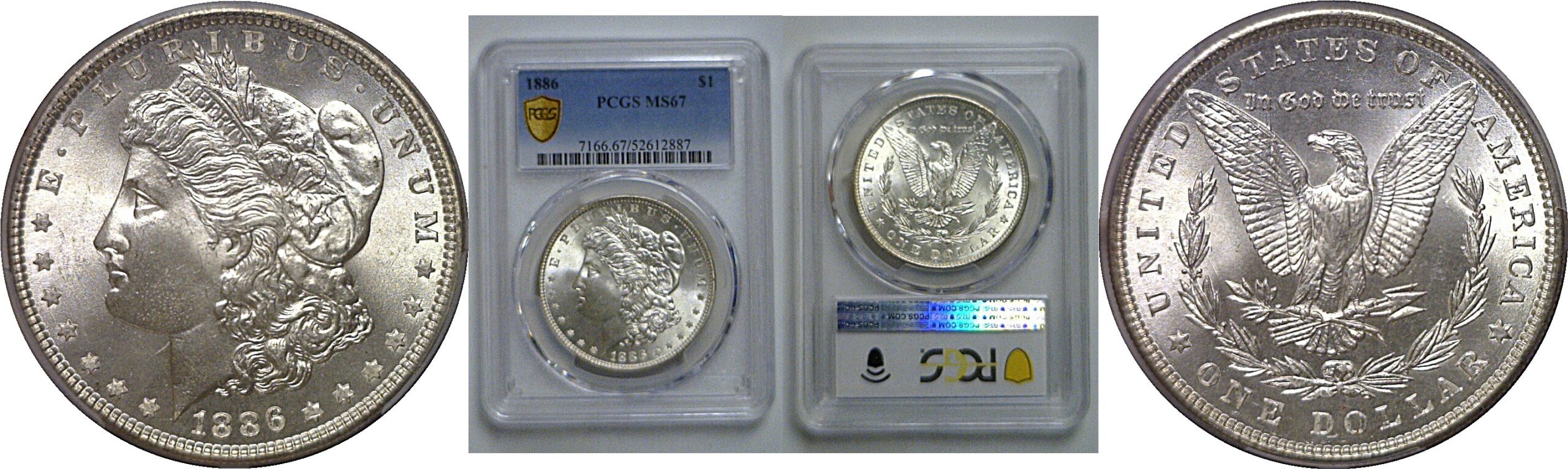 1886 Morgan Dollar   PCGS MS-67
