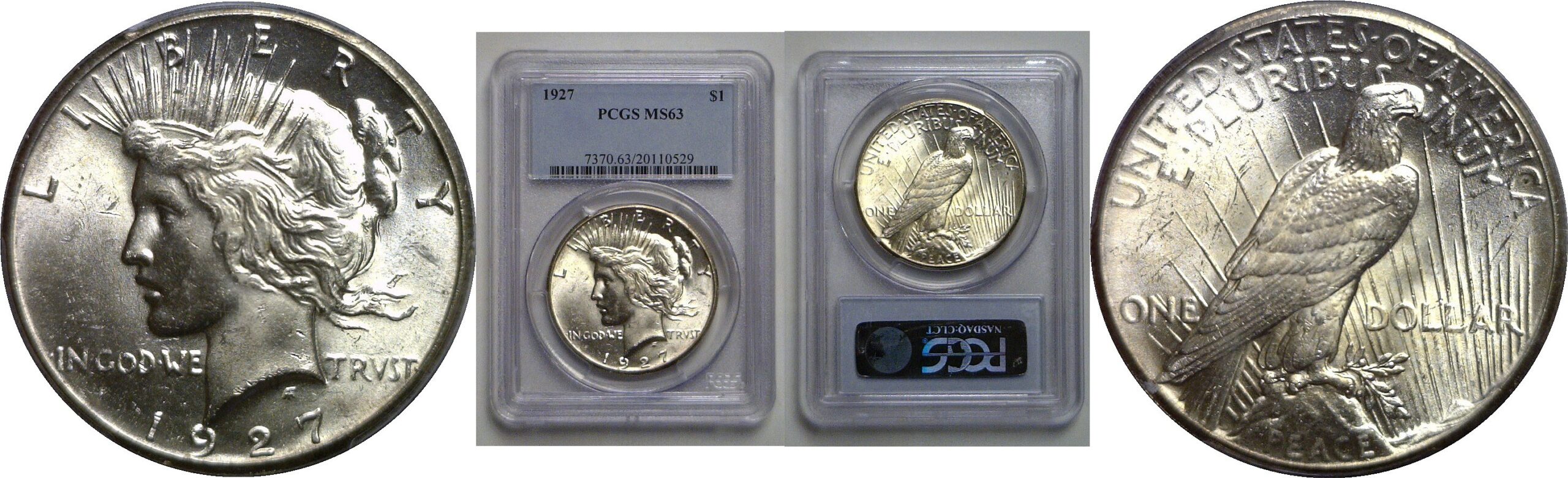1927 Peace Dollar   PCGS MS-63