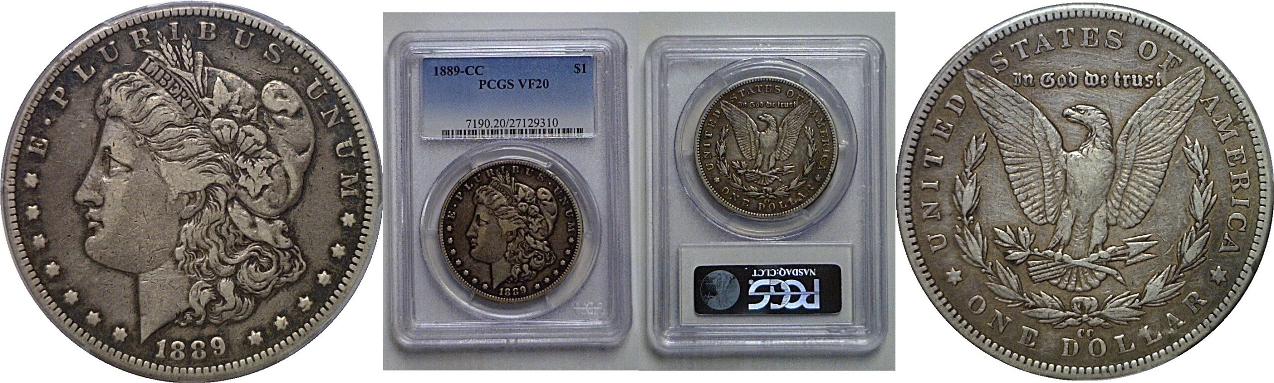 1889-CC Morgan Dollar   PCGS VF-20