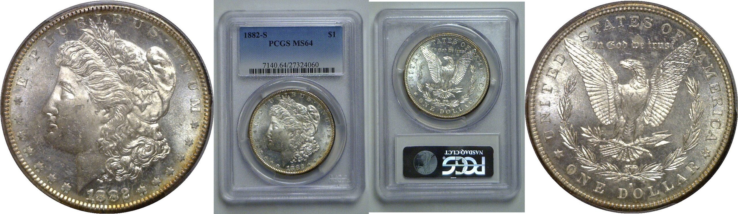 1882-S Morgan Dollar   PCGS MS-64