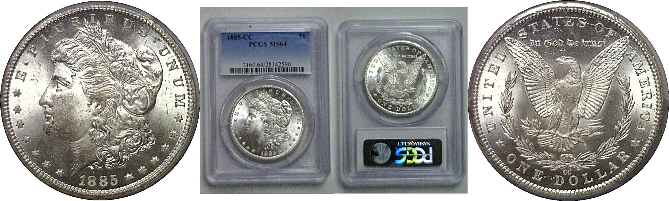 1885-CC Morgan Dollar   PCGS MS-64