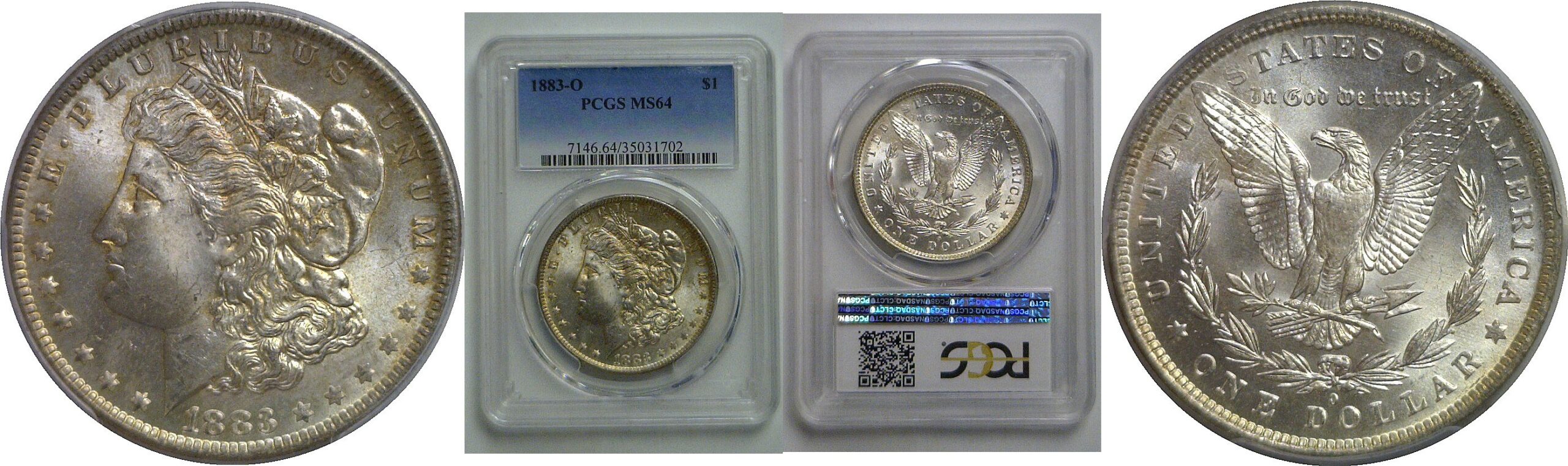 1883-O Morgan Dollar   PCGS MS-64