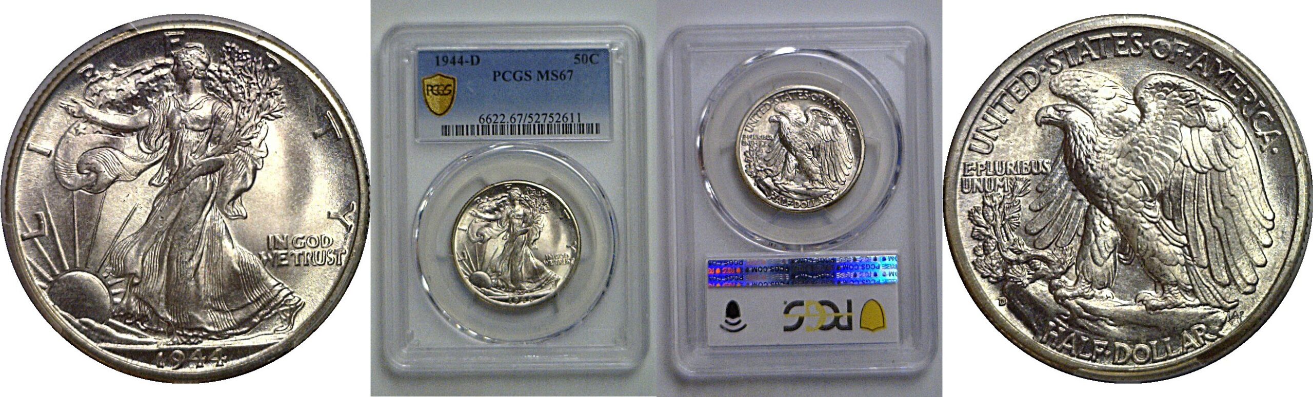 1944-D Walking Liberty Half Dollar   PCGS MS-67