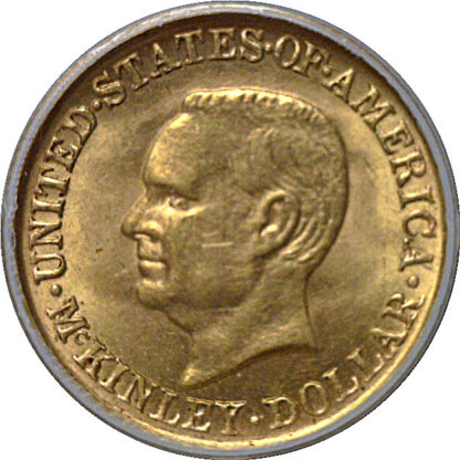 1917 $1 McKinley  Gold Commemorative   ANACS MS-62 - Image 2
