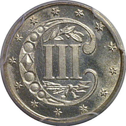 1869/'8' Silver Three Cent   PCGS MS-66 PL - Image 3
