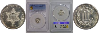 1869/'8' Silver Three Cent   PCGS MS-66 PL