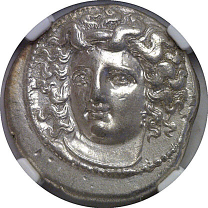4th Century BC  GREEK Thessaly Silver Drachm NGC Ch XF - Image 2