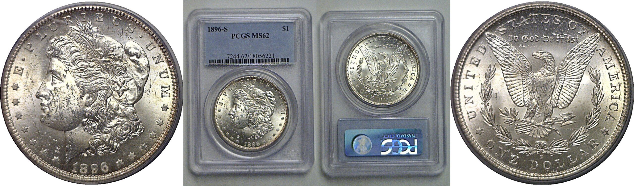 1896-S Morgan Dollar   PCGS MS-62