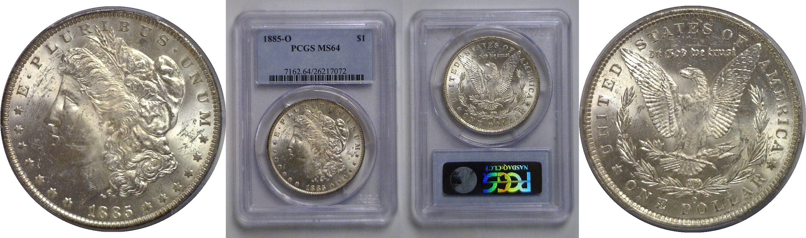 1885-O Morgan Dollar   PCGS MS-64