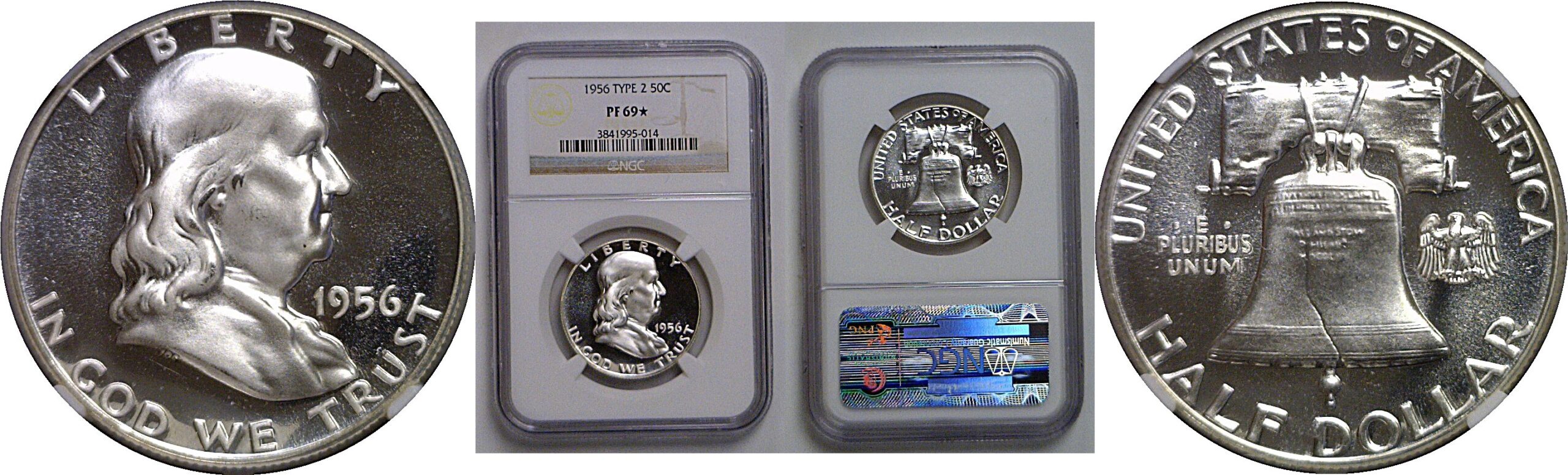 1956 T-2  Franklin Half Dollar   NGC PF-69 Star