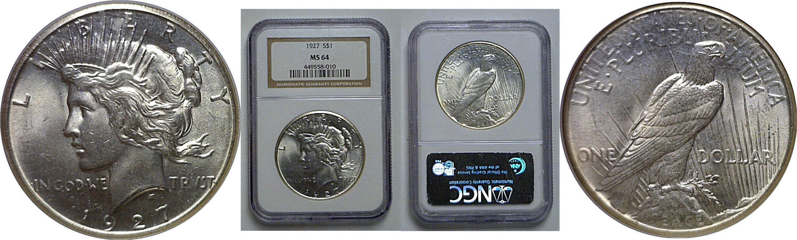 1927 Peace Dollar   NGC MS-64