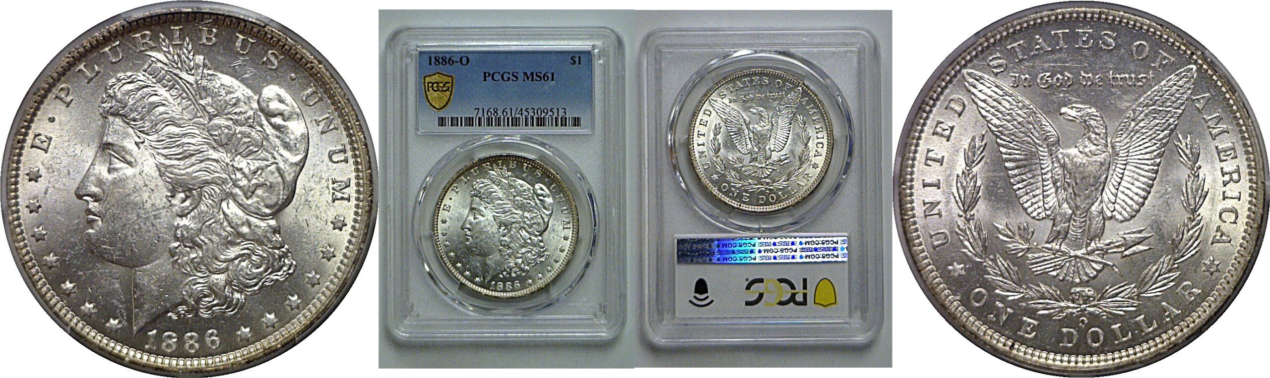 1886-O Morgan Dollar   PCGS MS-61