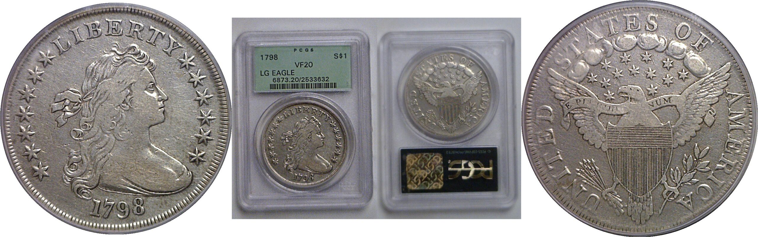 1798 Bust Dollar   PCGS VF-20