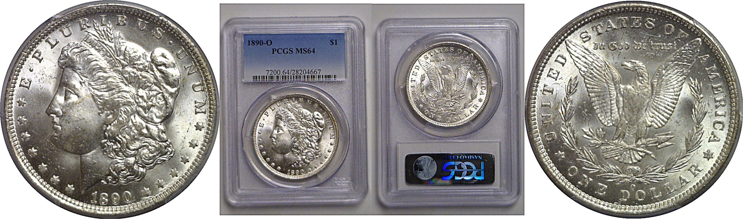 1890-O  Morgan Dollar   PCGS MS-64